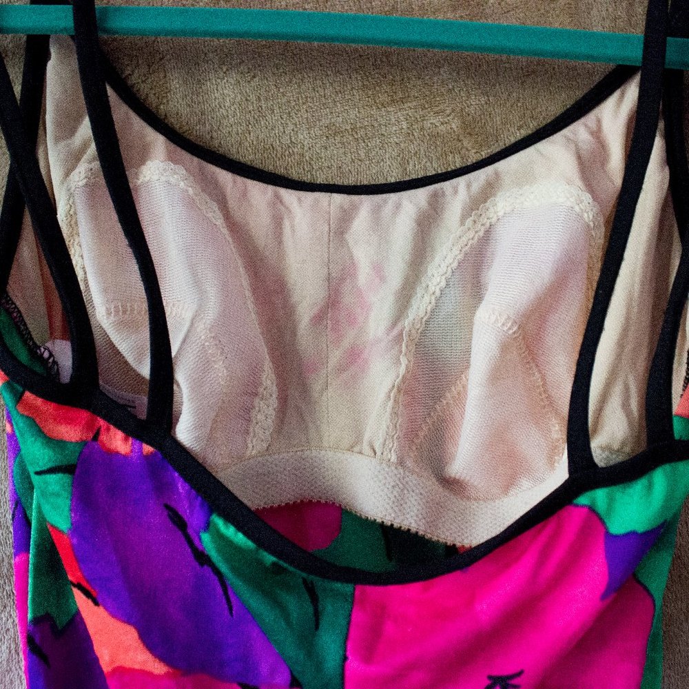 Neon Vintage Swimsuit 2/$20 One Piece Floral 80s - Picture 8 of 8